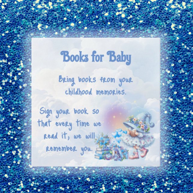 Tarjeta Pequeña Libros Blue Whimsical Blueberry Gnome para bebé (Subido por el creador)