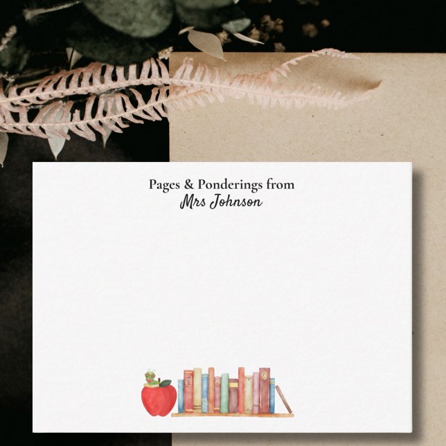 Tarjeta Pequeña Libros de Agradecimiento a los Maestros Red Apple  (Subido por el creador)