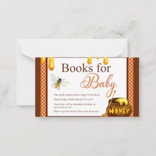 Tarjeta Pequeña Libros de Baby Shower para bebes de miel