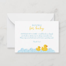 Tarjeta Pequeña Libros de pato de goma para bebé | Yellow Ducky Sh