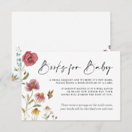 Tarjeta Pequeña Libros de Rubor de flores silvestres para bebé