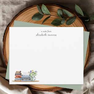 Tarjeta Pequeña Libros florales antiguos y personalización de máqu