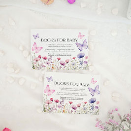 Tarjeta Pequeña Libros para Baby Card Butterfly Floral
