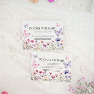 Tarjeta Pequeña Libros para Baby Card Butterfly Floral