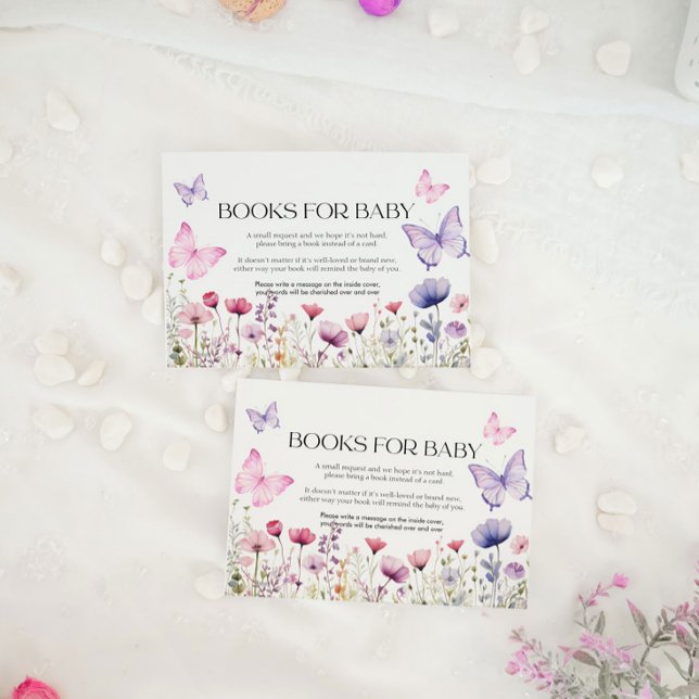 Tarjeta Pequeña Libros para Baby Card Butterfly Floral (Subido por el creador)