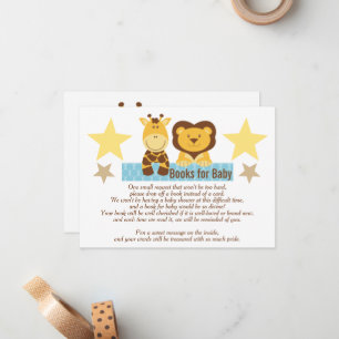 Tarjeta Pequeña Libros para bebé en lugar de Baby Shower