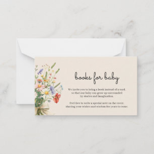 Tarjeta Pequeña Libros para Bouquet de Flores Silvestres para Tarj