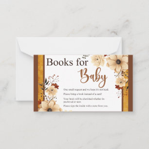 Tarjeta Pequeña Libros rusos de flores en Baby Shower para bebé