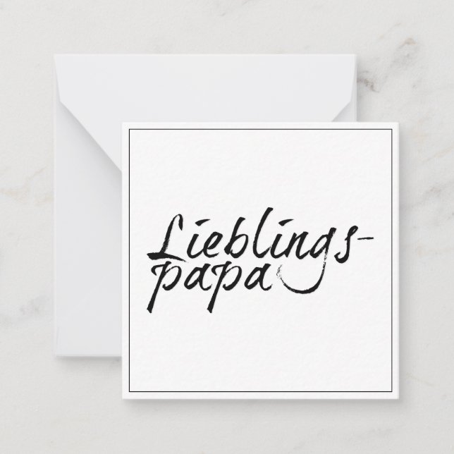 Tarjeta Pequeña Lieblingspapa - schwarzer Schriftzug 00001 (Anverso)