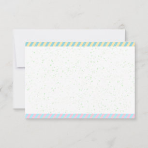 Tarjeta Pequeña Lienzo Simple de Purpurina de Pintura de Pascua