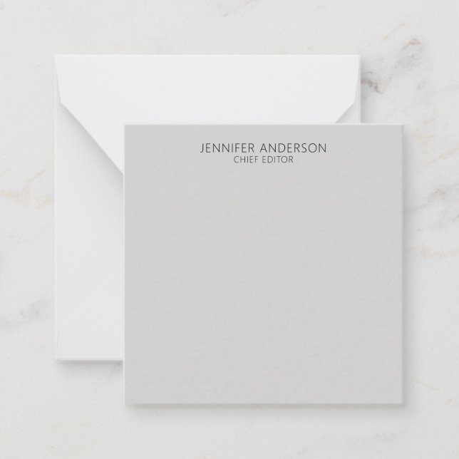 Tarjeta Pequeña Light Grey Professional Modern Plain Minimalist (Anverso)