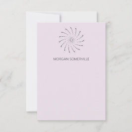 Tarjeta Pequeña Lila Moderna Espiral Punto Elegante