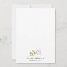 Tarjeta Pequeña Lilac Cottage Garden Watercolor Floral Bunch