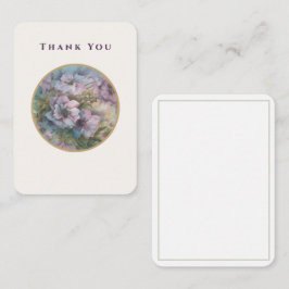 Tarjeta Pequeña Lilac Garden Blooms — Thank You Card (Luxe Ivory, 