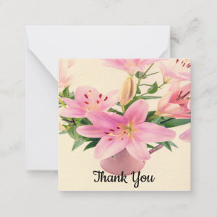 Tarjeta Pequeña Lilies Flower Gracias