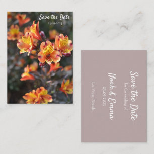 Tarjeta Pequeña Lily peruana florece botánica Save the Date
