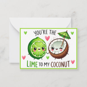 Tarjeta Pequeña Limoncitos Kawaii y Coco