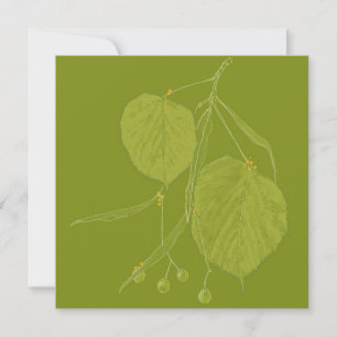 Tarjeta Pequeña Linden Leaves
