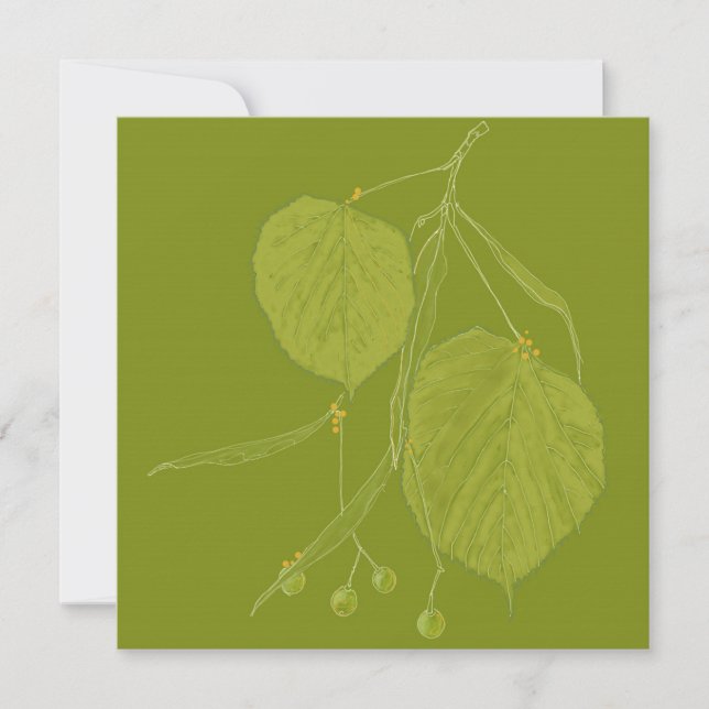 Tarjeta Pequeña Linden Leaves (Anverso)