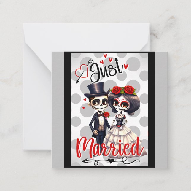 Tarjeta Pequeña Lindo cráneo de azúcar (Anverso)