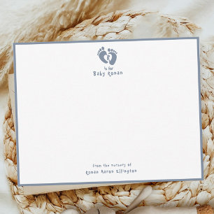 Tarjeta Pequeña Lindo del vivero de Monograma Azul