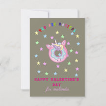 lindo donuts unicorn el día de San Valentín