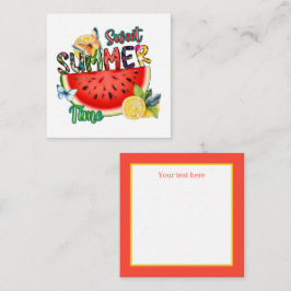 Tarjeta Pequeña lindo dulce Summertime agregar fruta del sentimien