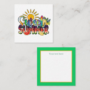 Tarjeta Pequeña lindo dulce Summertime agregar sentimiento