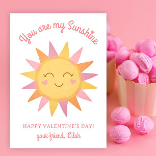 Tarjeta Pequeña Lindo Eres mi Sol Niños Clase Valentín 