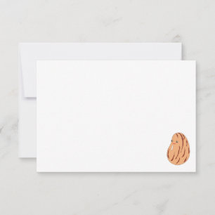Tarjeta Pequeña Lindo frijol Pinto de dibujos animados en blanco