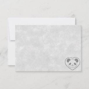 Tarjeta Pequeña Lindo oso panda de dibujos animados acuarela perso