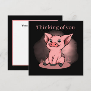 Tarjeta Pequeña Lindo pensar que ustedes amantes de los cerdos aña