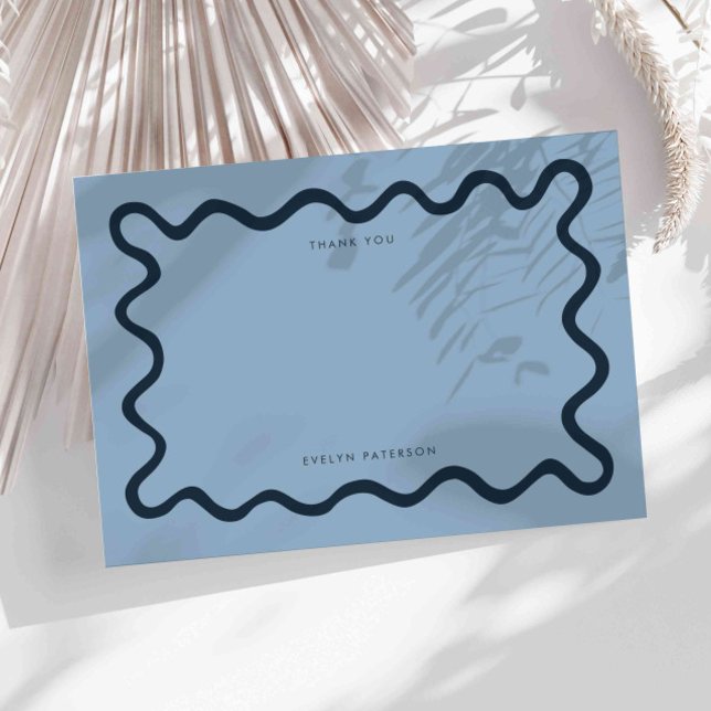 Tarjeta Pequeña Línea ondulada azul marino (Subido por el creador)