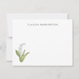 Tarjeta Pequeña Lirio de los Valles Floral Primaveral Ilustrado a 