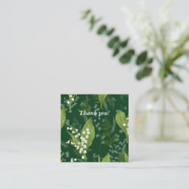 Tarjeta Pequeña Lirio del Valle con Helechos || Interior Blanco Ve