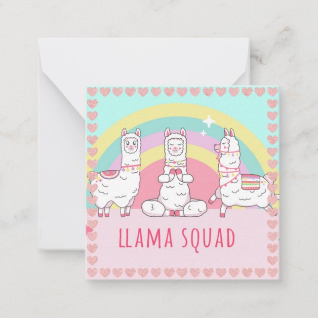 Tarjeta Pequeña Llama (Anverso)