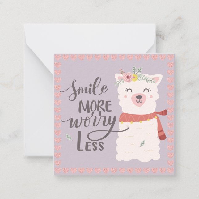 Tarjeta Pequeña Llama (Anverso)