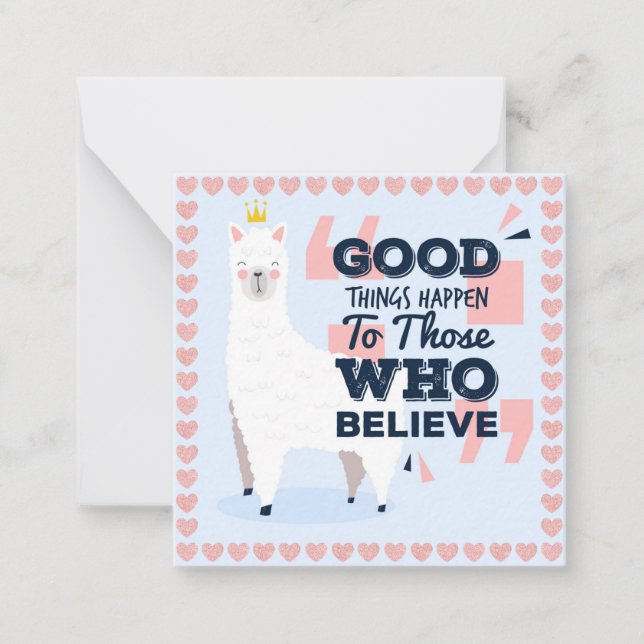 Tarjeta Pequeña Llama (Anverso)