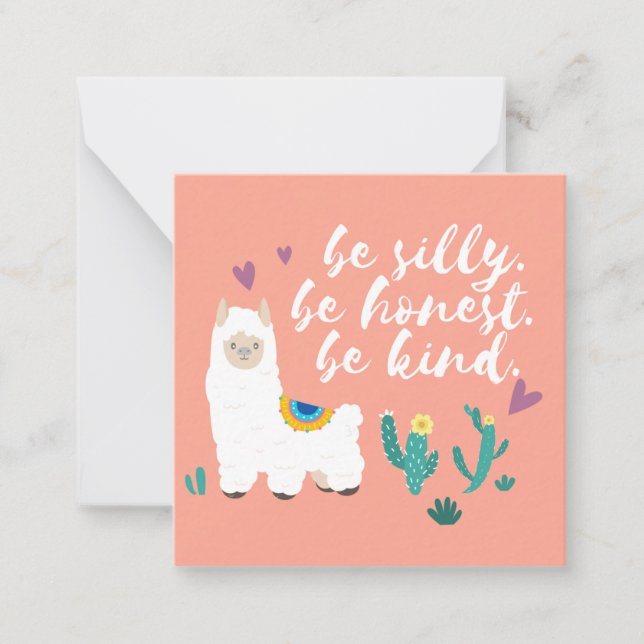 Tarjeta Pequeña Llama (Anverso)