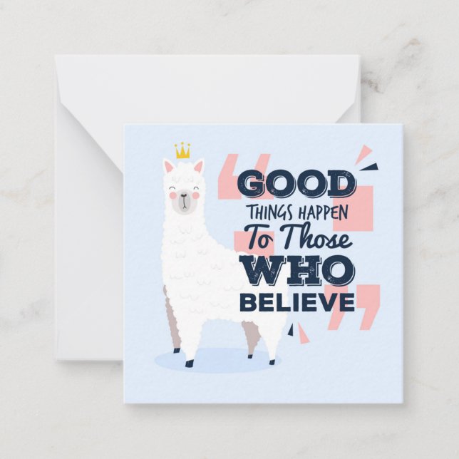 Tarjeta Pequeña Llama (Anverso)