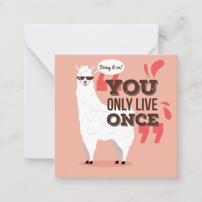 Tarjeta Pequeña Llama (Anverso)