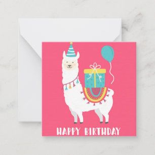 Tarjeta Pequeña Llama de cumpleaños