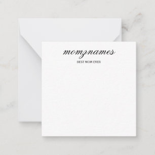 Tarjeta Pequeña Llamada de Caligrafía Personalizada Mejor Mamá del