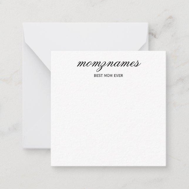 Tarjeta Pequeña Llamada de Caligrafía Personalizada para la Mejor  (Anverso)