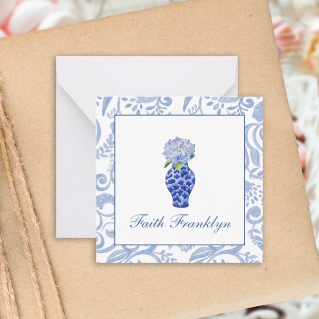 Tarjeta Pequeña Llamadas a Hydrangea de acuarela personalizada (Subido por el creador)