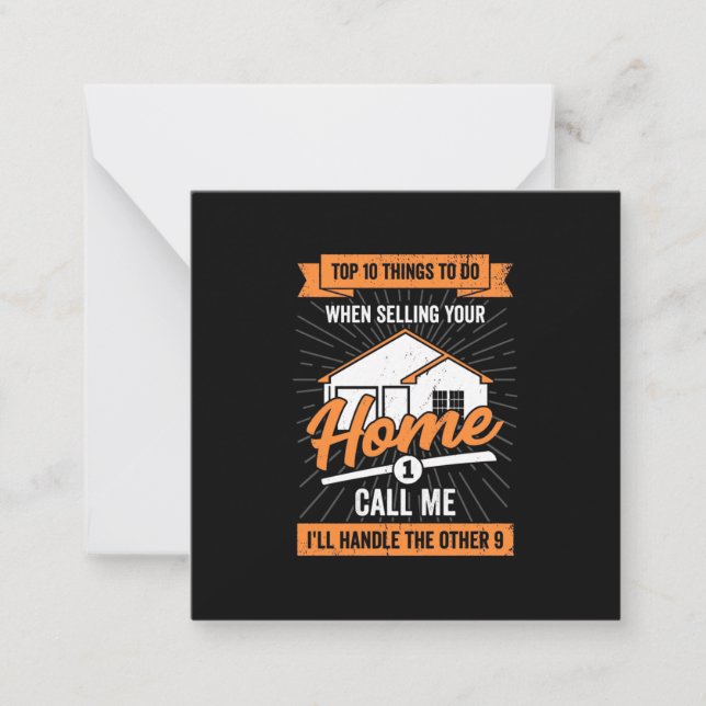 Tarjeta Pequeña Llámame cuando vendas tu casa (Anverso)