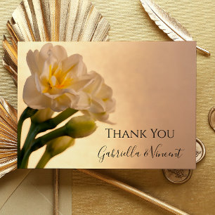 Tarjeta Pequeña Llanto de bodas de primavera de Daffodils blancos