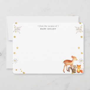 Tarjeta Pequeña Llanto personalizado para bebés de animales de bos