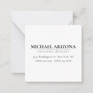 Tarjeta Pequeña Llanto simple Minimalista blanco y negro