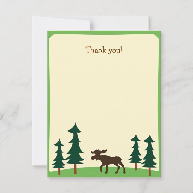 Tarjeta Pequeña Llanura de bosques de Moose Country (Anverso)